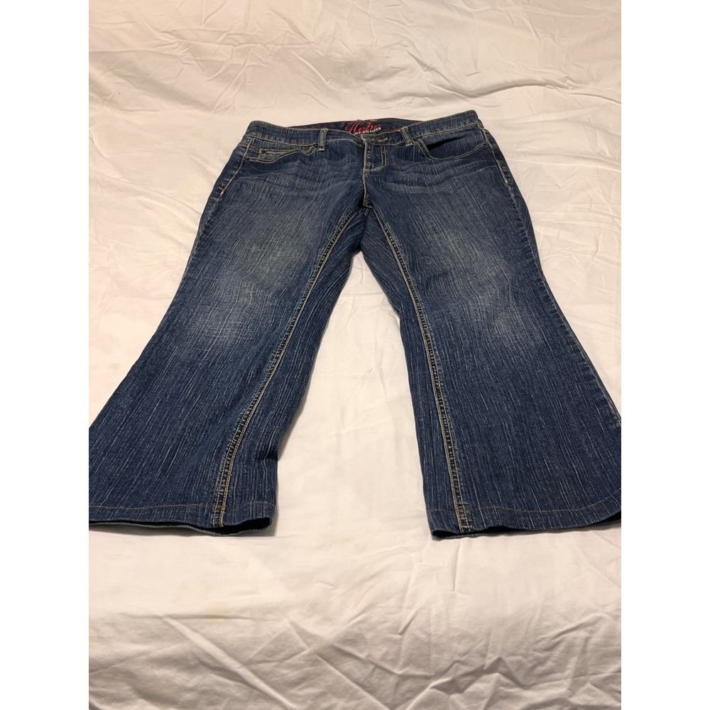 Tommy Hilfiger Womens Medium Wash Bootcut Jeans Blue Mid Rise Size 12 Stretch